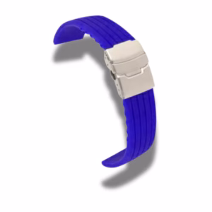 Curea Ceas din Silicon, Imprimeu Liniar, Uni, Catarama Argintie, 18, 20, 22mm, Culoare Neagra, Roșie, Albastră