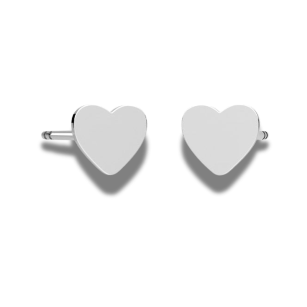 Cercel tip inimă, argint AG 925 5x6x11 mm - imagine 4