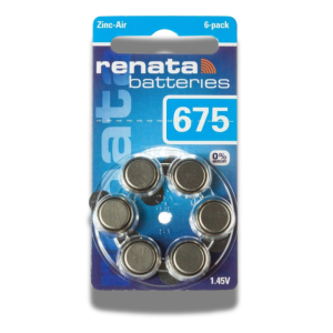 Baterie pentru aparatul auditiv ZA675, Renata, Zinc-air, 1.4V, 660 mAh, 6 bucati