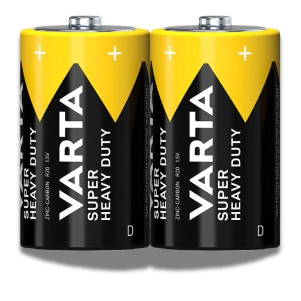 Set 2 baterii, Varta, Superlife R20, Zinc-carbon, 1.5V, Negru/Galben - imagine 2