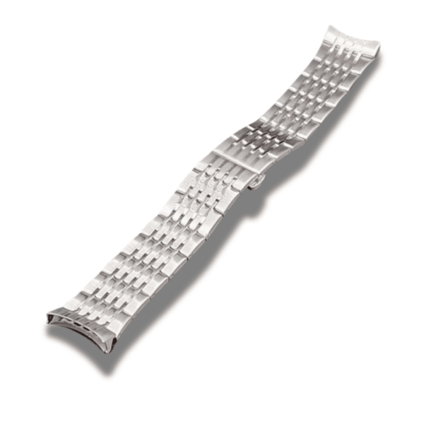 Bratara Ceas Argintie din Otel Inoxidabil Capete Curbate 20, 22 mm - imagine 3