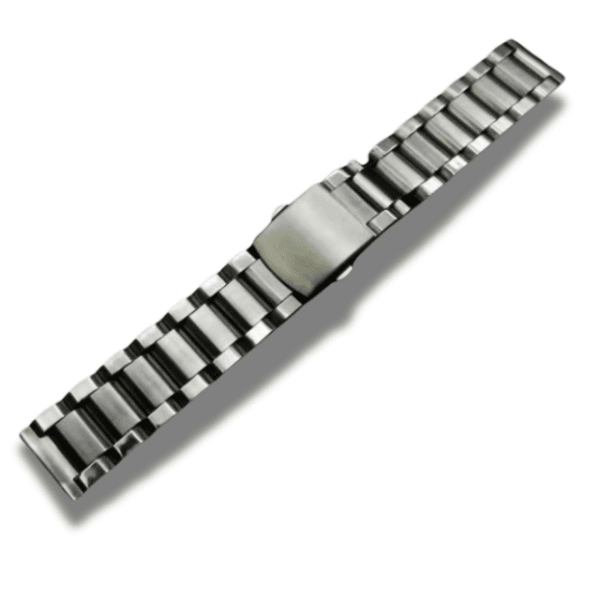 Bratara Ceas Argintie Masura 24 cu Inchizatoare Tip Fluture - imagine 3