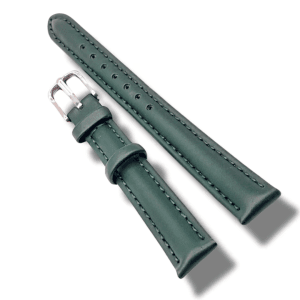 Curea de Ceas Piele Culoare Verde Latime 12 - 14 mm Catarama Clasica Argintie