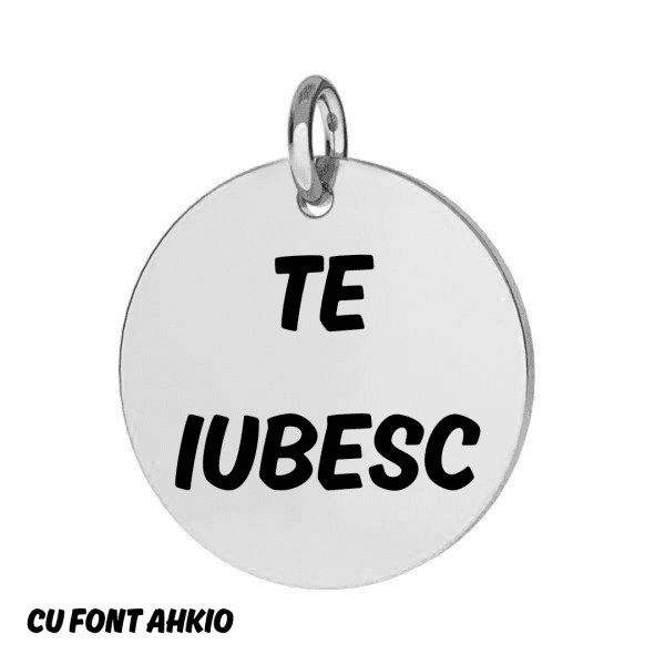 Pandantiv Argint 925 Gravat cu TE IUBESC