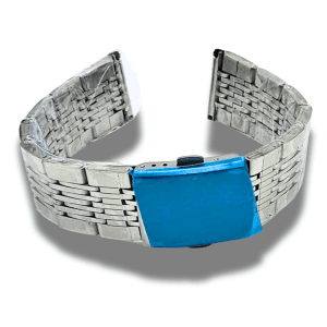 Bratara ceas metalica culoare argintie catarama stil fluture latime 20 mm