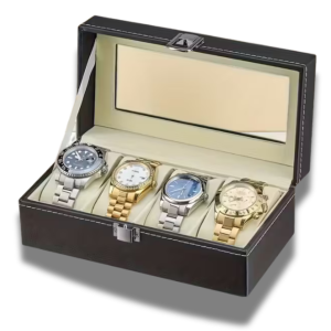 Cutie depozitare si organizare pentru 4 ceasuri PREMIUM