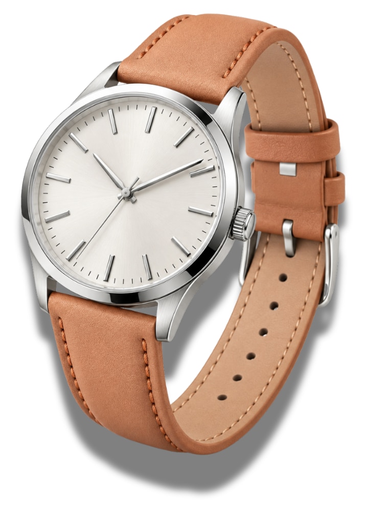 Curea Ceas Piele Naturala, 22 mm, Catarama Clasica