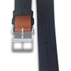 Curea Ceas din Piele Ecologica 22 mm Bicolor Maro Cognac