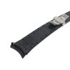 Bratara Ceas Neagra Otel Inoxidabil 22mm Capete Curbate